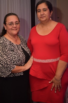 Emma Maradiaga y Miriam Rivera.