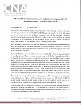 CNA corrupcion legislativa 1