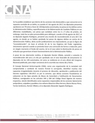 CNA corrupcion legislativa 2