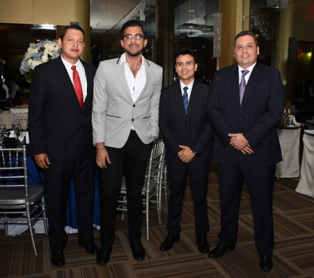 Rodrigo Mejía, Juan Villeda, Macario Irías y Fernando Reyes