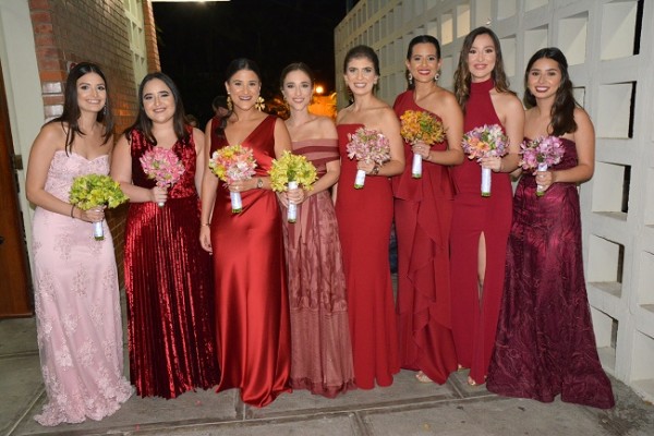 Las damas del cortejo de bodas