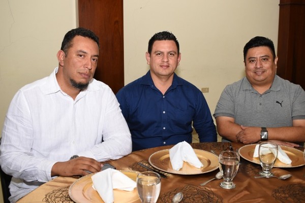 Moisés Zúniga, Gerardo Sabillón y Arnaldo Cárcamo