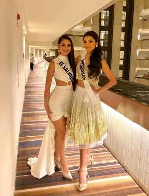Rosemary Arauz, Miss Honduras Universo con la salvadoreña Zuleika Soler