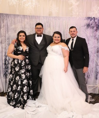 Allison Aguilar, Gabriel Aguilar, Kimberly Bohorquez y Edgar Coto