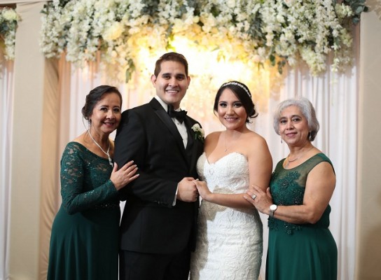 Gloria Fuentez, Bryan Ortega, Mariela Aguilar y Ada Ortega