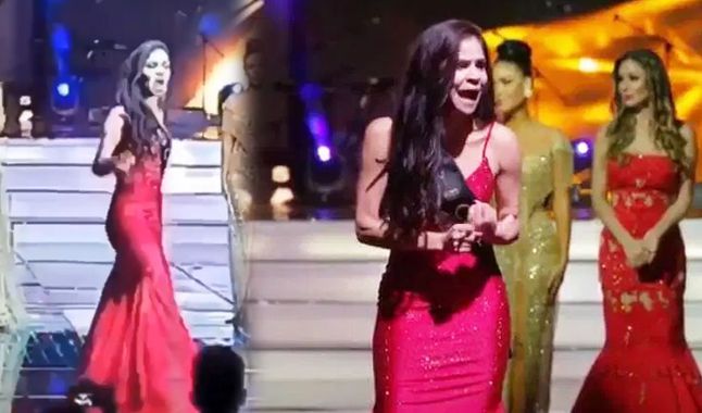 Reina colombiana protagoniza escándalo en pleno escenario por trampa en el Miss Global 2020