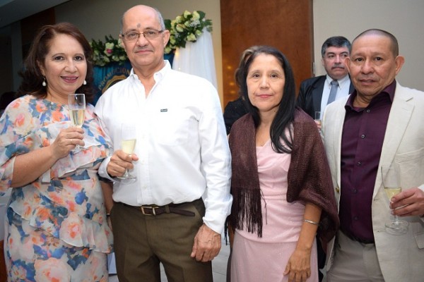 Rosa María Zerón, Abilio Alvarado, Blanca Callejas y Carlos Solórzano.