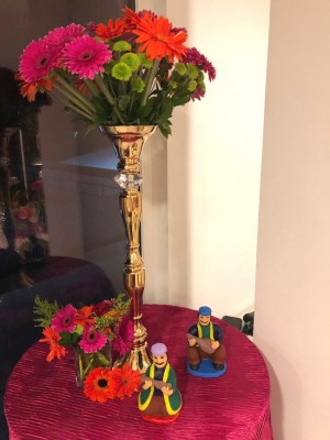 La selección de cada elemento decorativo fue obra de la madre de la novia, doña Vilma Chávez de García