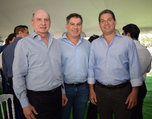 Elías Canahuati, Mateo Yibrín y Fernando Canahuati.