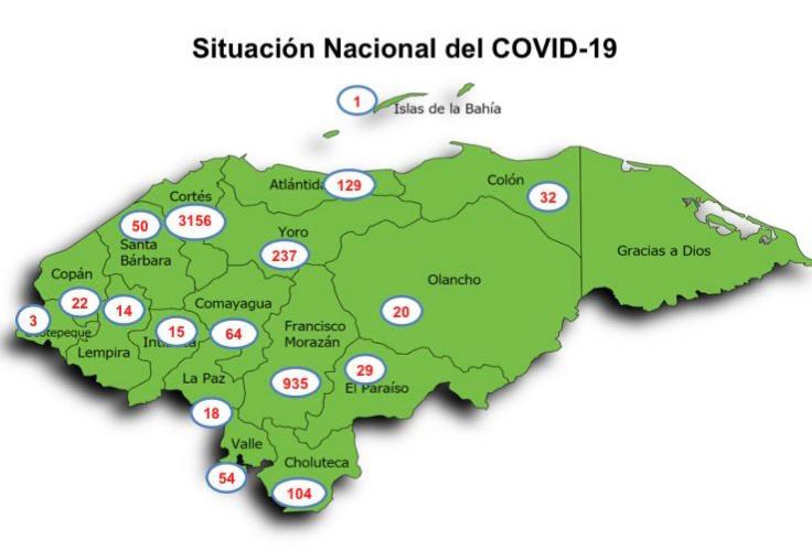 Honduras alcanza los 5.094 contagios de COVID-19 con los 208 casos reportados las últimas 24 horas