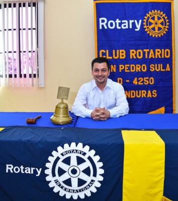 Alex Erazo, el presidente electo del Club Rotario San Pedro Sula