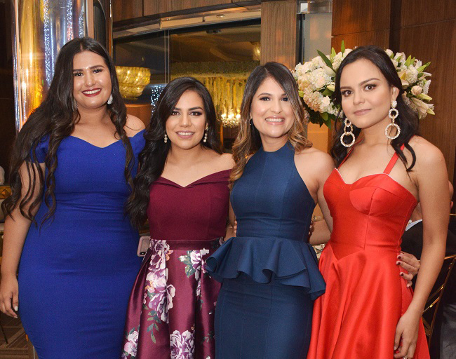 Gisselle Prieto, Milqueya Izaguirre, Maricela Escoto y Fanny Salame