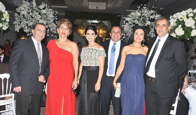 José Jaar, Lilian de Jaar, Sandra de Faraj, Raúl Faraj, Ellen y Karim Qubain