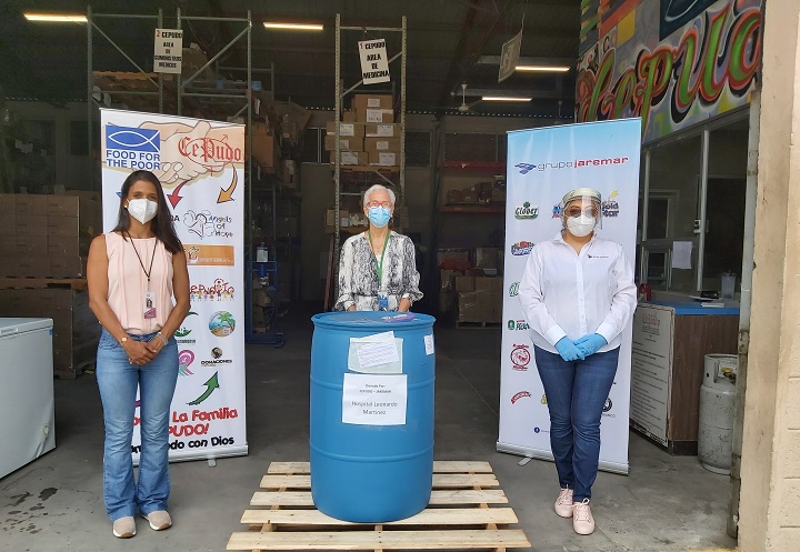 Grupo Jaremar en alianza con CEPUDO dotan de gel antibacterial a ocho hospitales públicos a nivel nacional
