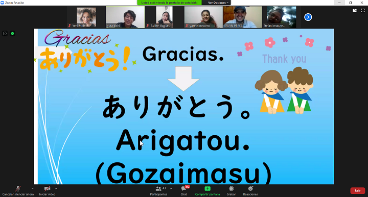 Voluntario de JICA imparte clase virtual de japonés a niños hondureños