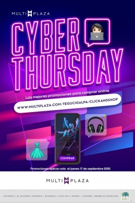 “Cyber Thursday”: un día cmpleto de compras en línea a precios exclusivos en Multiplaza Click & Shop 