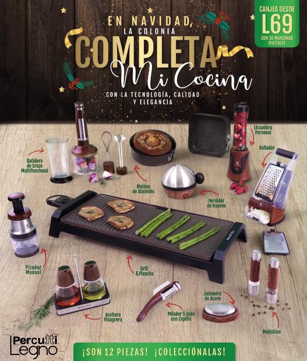 En Navidad completa tu cocina con la nueva colección Percutti Legno que te trae Supermercados La Colonia