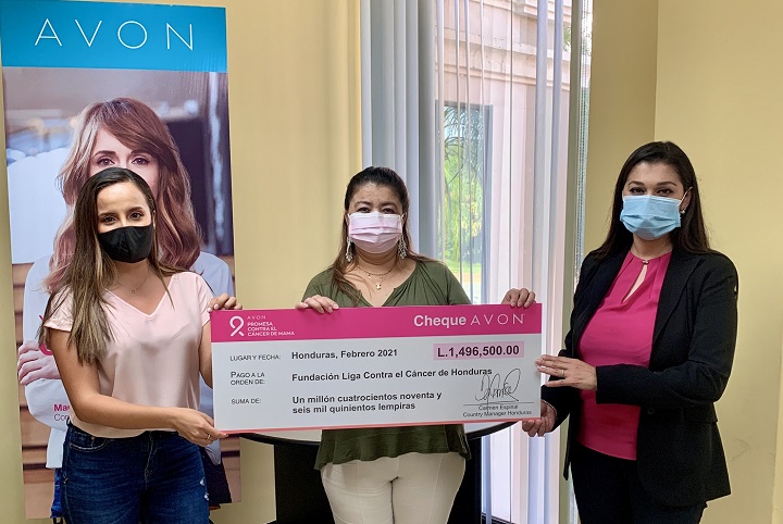 Liga Contra el Cáncer y Listones de Amor reciben donativo de Avon Promesa contra el Cáncer de mama