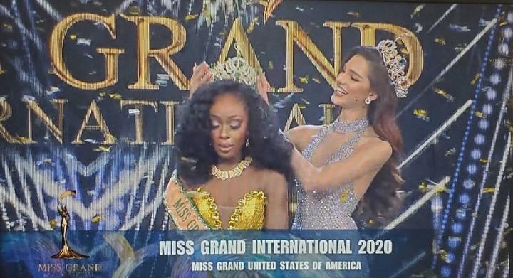 Miss Estados Unidos se desploma de emoción al ganar Miss Grand International