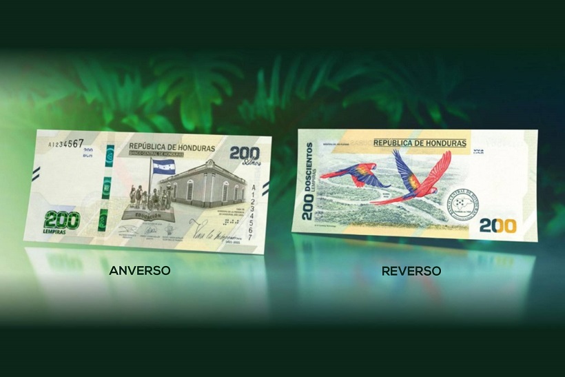 Banco Central de Honduras oficializa diseño del nuevo billete de 200 lempiras