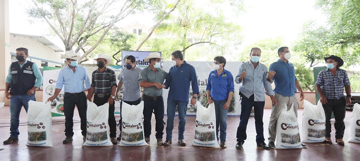 Presidente Hernández entrega 66.432 sacos de fertilizantes a 10.860 caficultores de Lempira