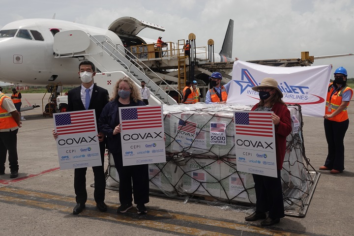 Gobierno de EEUU realiza nueva donación a Honduras de 1.5 millones de dosis de vacunas contra COVID-19