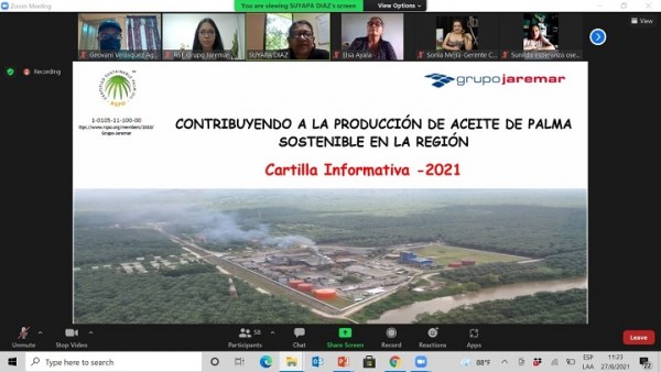 Grupo Jaremar realizó su primera reunión virtual con las comunidades de sus zonas de influencia de la División Agroindustrial