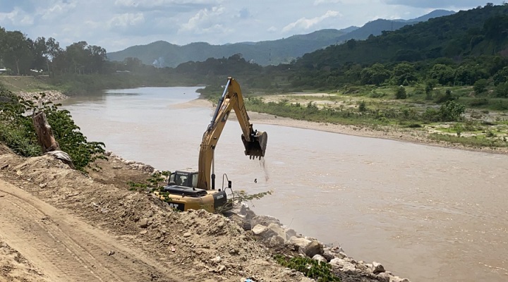 CCIVS inicia recta final de reconstrucción del sistema hidráulico del río Chamelecón en Playita