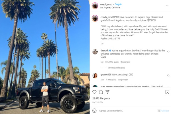 Dwayne Johnson regala su camioneta “personalizada” a un fan latino y no lo podía crear