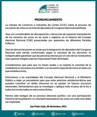 CCIC se pronuncia ante denuncias de supuesta manipulación de actas de aspirantes al Congreso Nacional