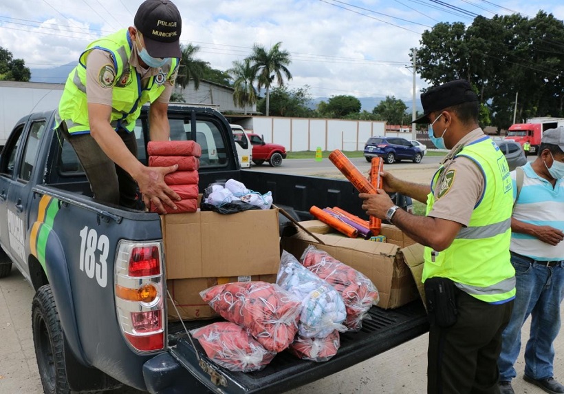 Municipalidad de San Pedro Sula inicia operativos de decomiso de pólvora