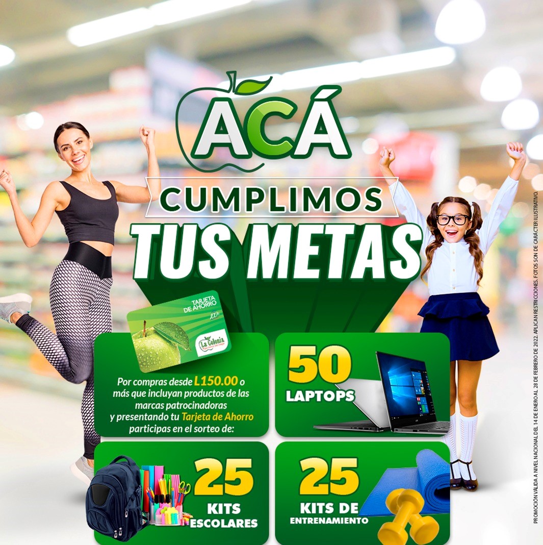 Supermercados La Colonia trae la sensacional promoción ‘‘Acá cumplimos tus metas”