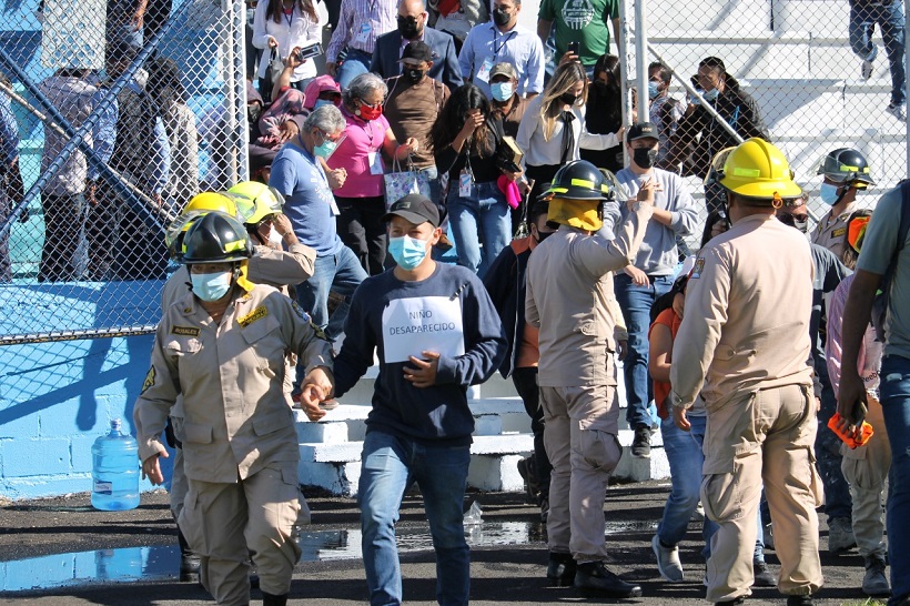 Cuerpos de Socorro realizan simulacro de prevención de contingenciaen el Estadio Nacional previo a toma de posesión Presidencial