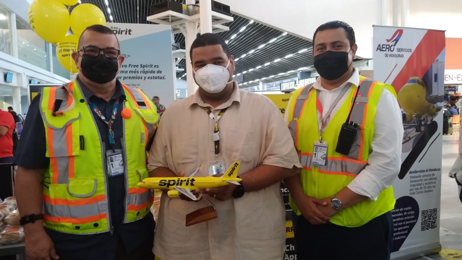 Spirit Airlines celebró el 15 aniversario de operaciones desde el Aeropuerto Internacional Ramón Villeda Morales