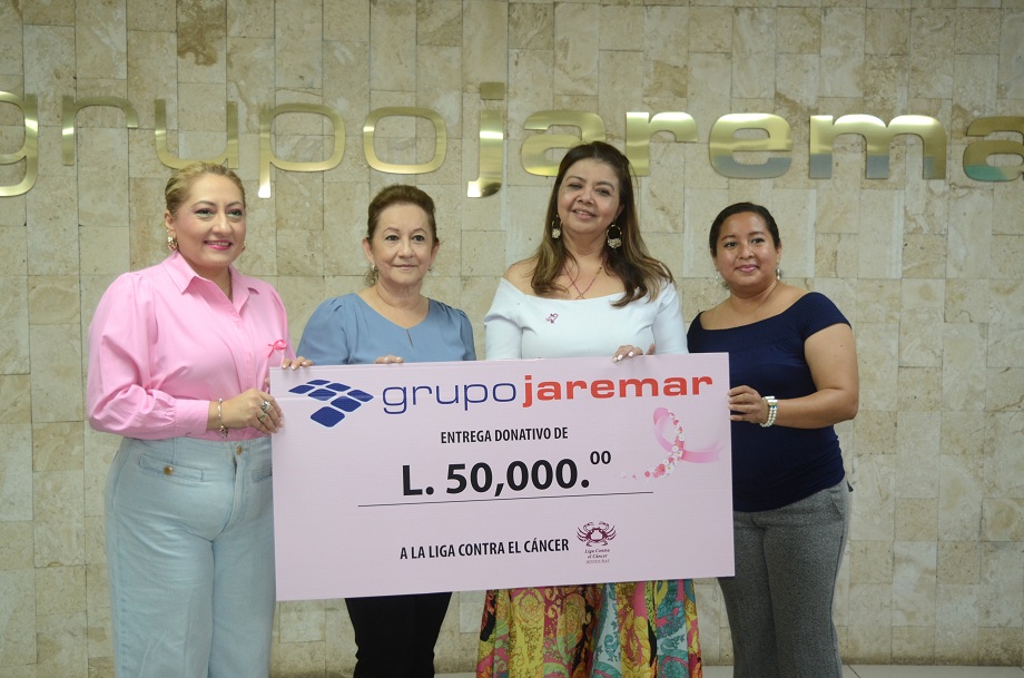 Grupo Jaremar entrega su donativo anual en efectivo a la Liga Contra el Cáncer