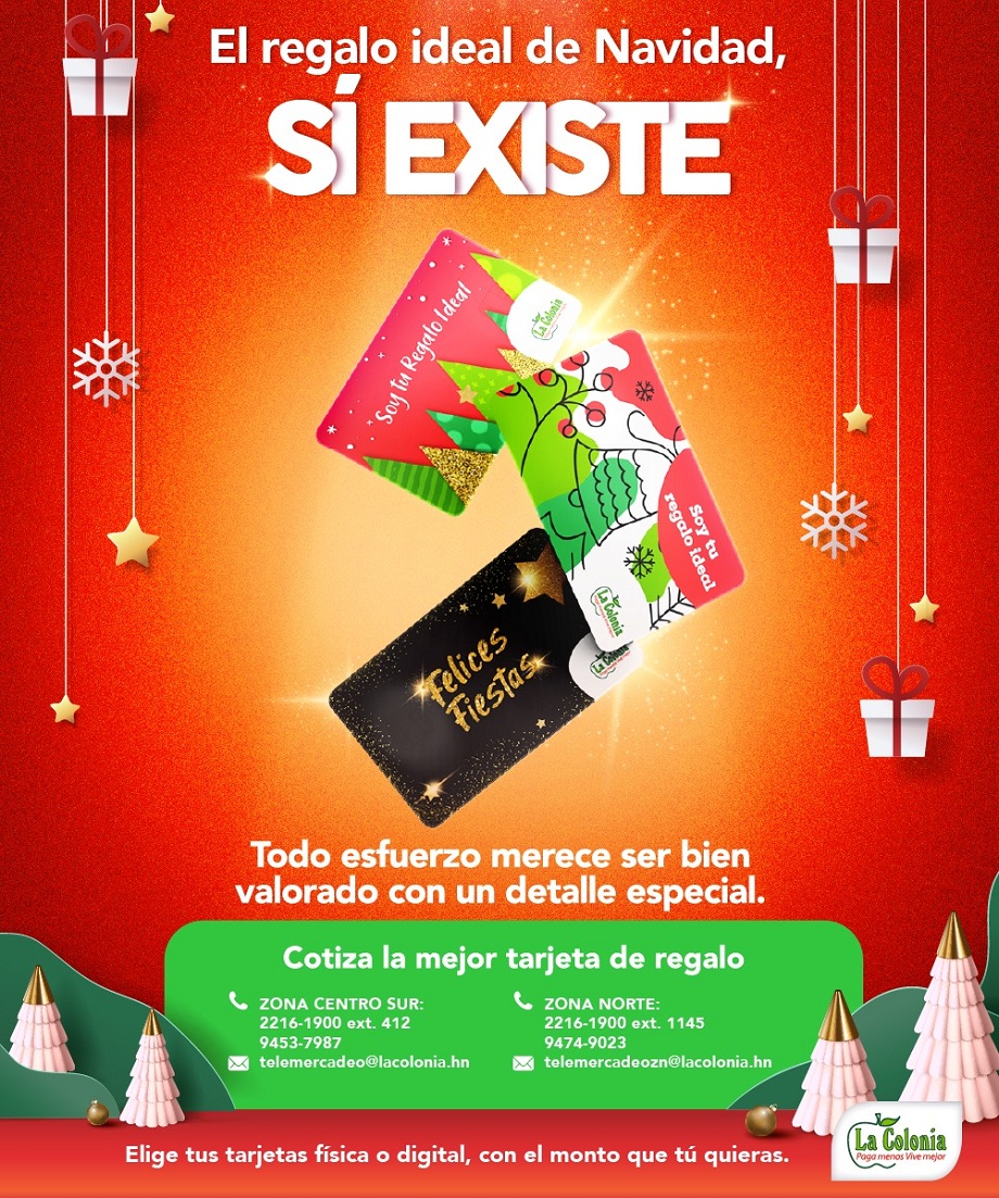 Las Tarjetas de Regalo de Supermercados La Colonia son el obsequio ideal para esta temporada