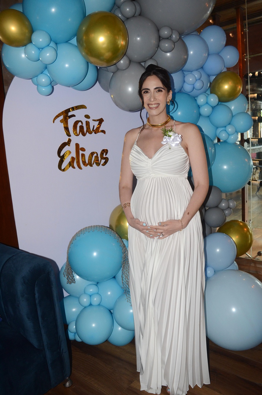 Jazmín de Handal ¡Feliz! con su baby shower al estilo náutico