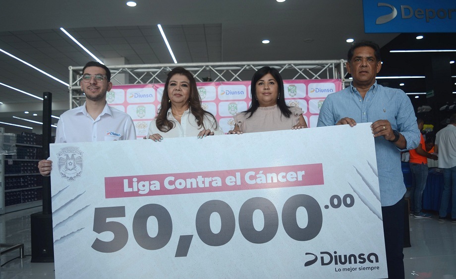 Diunsa y Club Deportvo Marathón entregan importante donativo a la Liga Contra el Cáncer