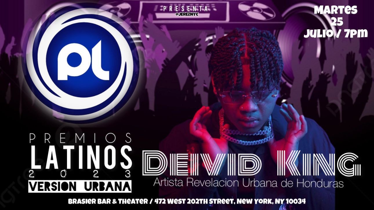 Premios Latinos de Nueva York 2023 versión urbana reconoce a Deivid King como “Artista Urbano Revelación de Honduras” 