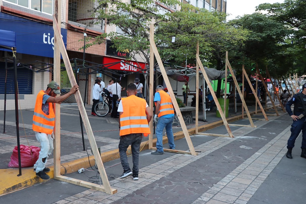 Cierre Parque Central de San Pedro Sula por remodelación