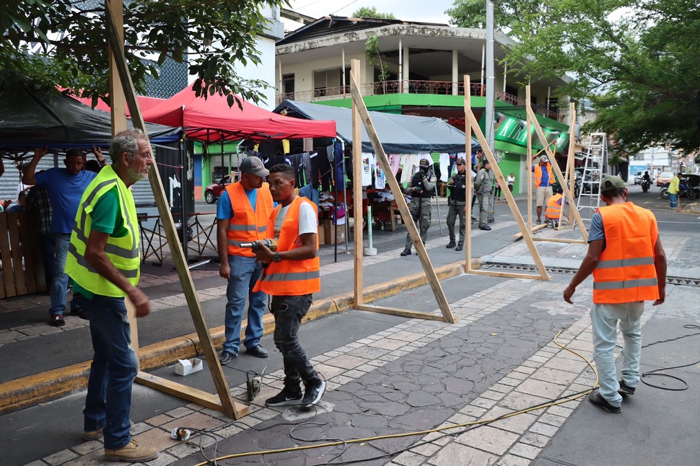 Cierre Parque Central de San Pedro Sula por remodelación