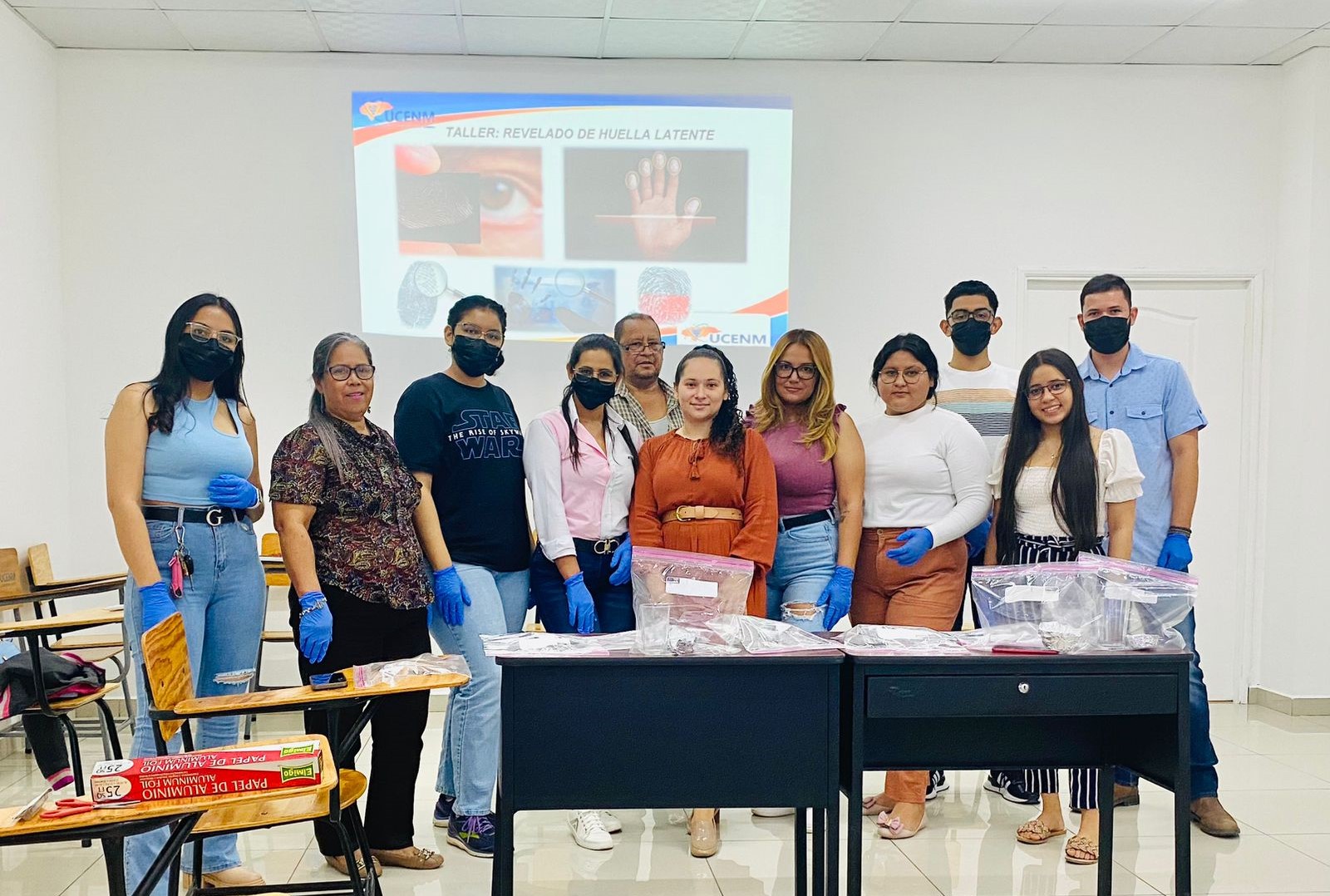 Estudiantes de la carrera de Derecho de UCENM Juticalpa participan en talleres y simulacros en sus asignaturas presenciales