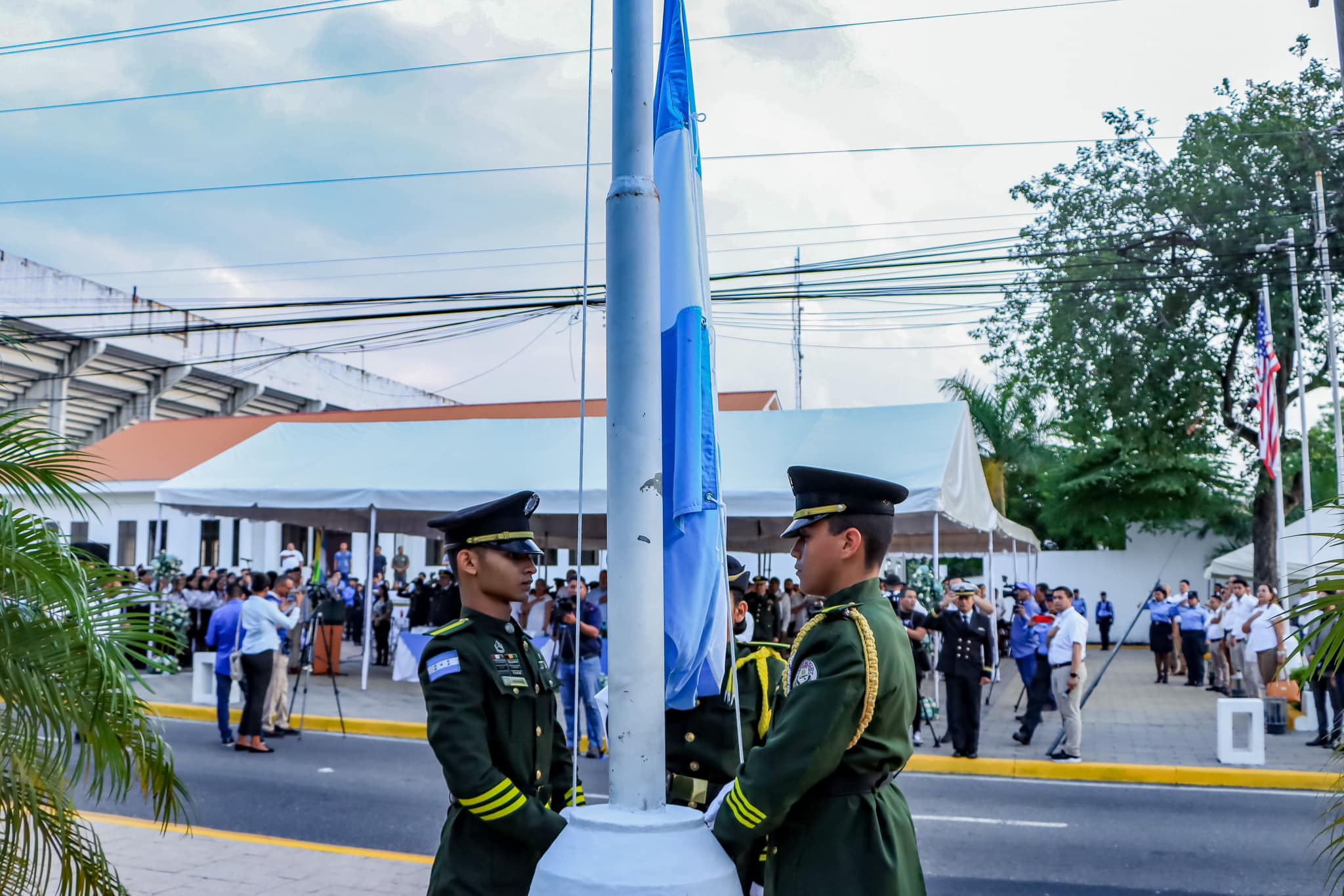 Festejo por el Día de la Bandera Nacional en San Pedro Sula