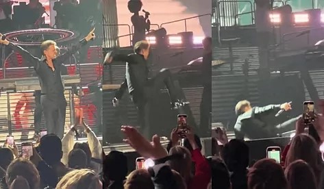 Luis Miguel sufre aparatosa caída en pleno show en la Arena Ciudad de México