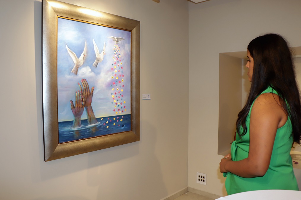 Inauguran en el Centro Cultural Sampedrano exposición pictórica colectiva “Pinceladas del alma”