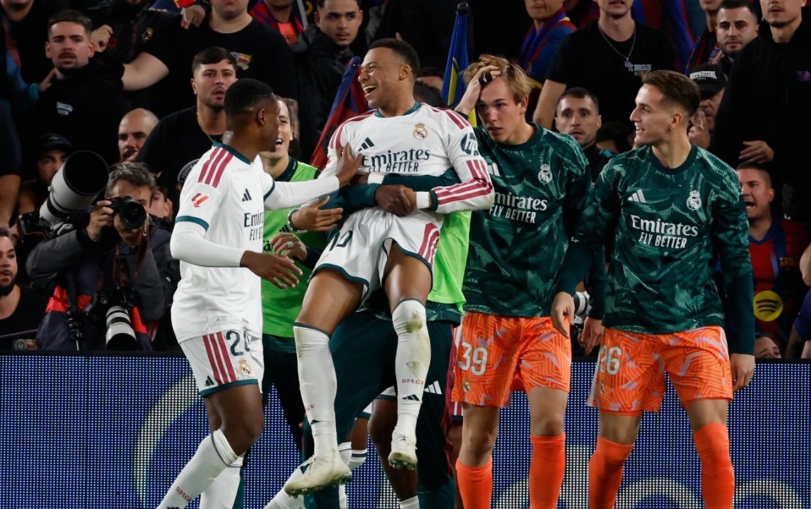 Doblete de Mbappé le da la victoria al Madrid frente al Barça en el clásico